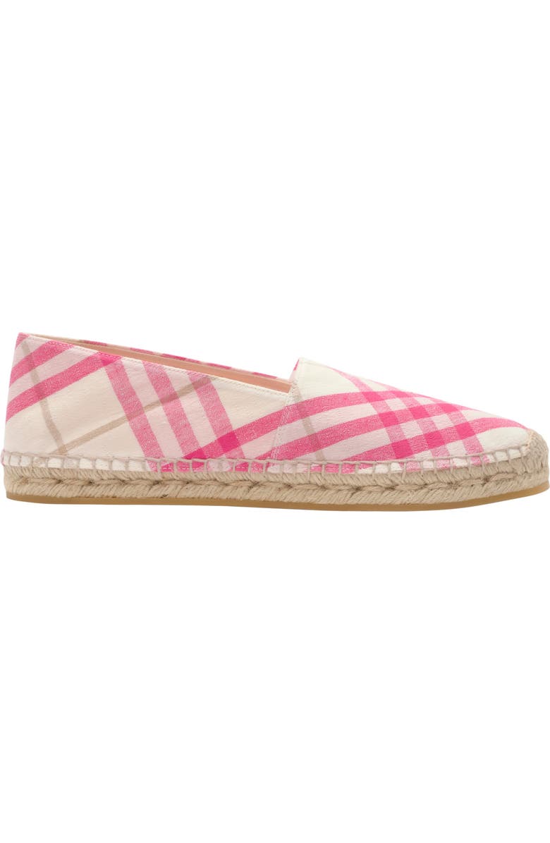 Burberry Check Mews Espadrilles, Main, color, Aubergine Purple