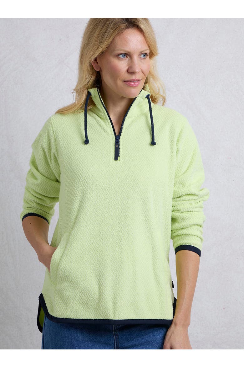Odina 1/4 Zip Zig Zag Fleece, Main, color, Acid Lime