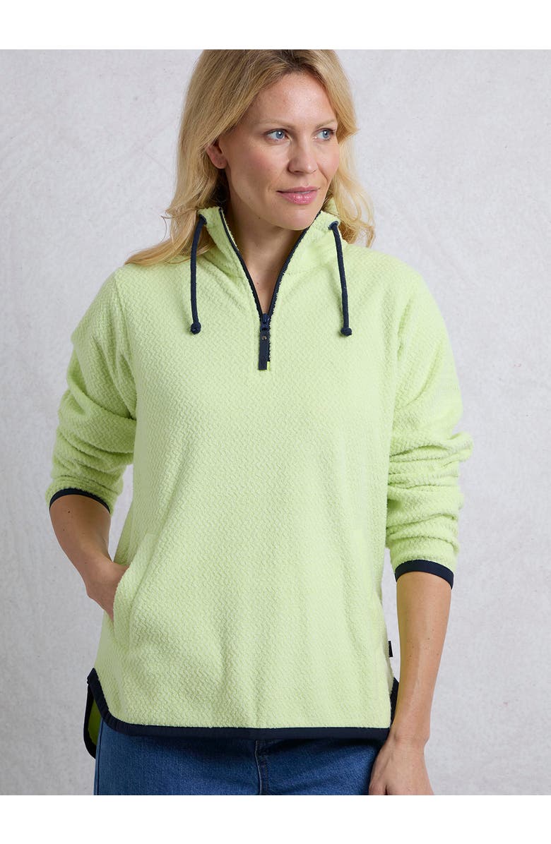 Weird Fish Odina 1/4 Zip Zig Zag Fleece, Main, color, Acid Lime