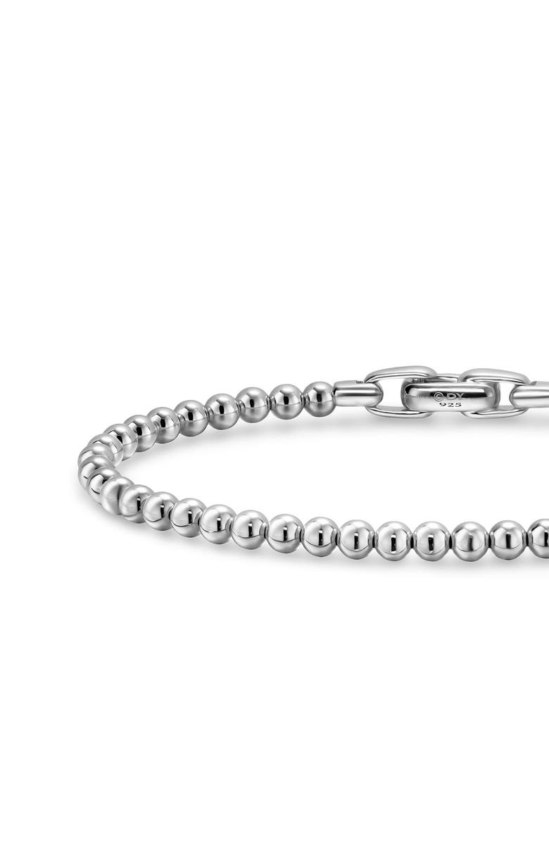 David Yurman Men's Spiritual Beads Metal Bead Bracelet, 4mm, Alternate, color, Silver