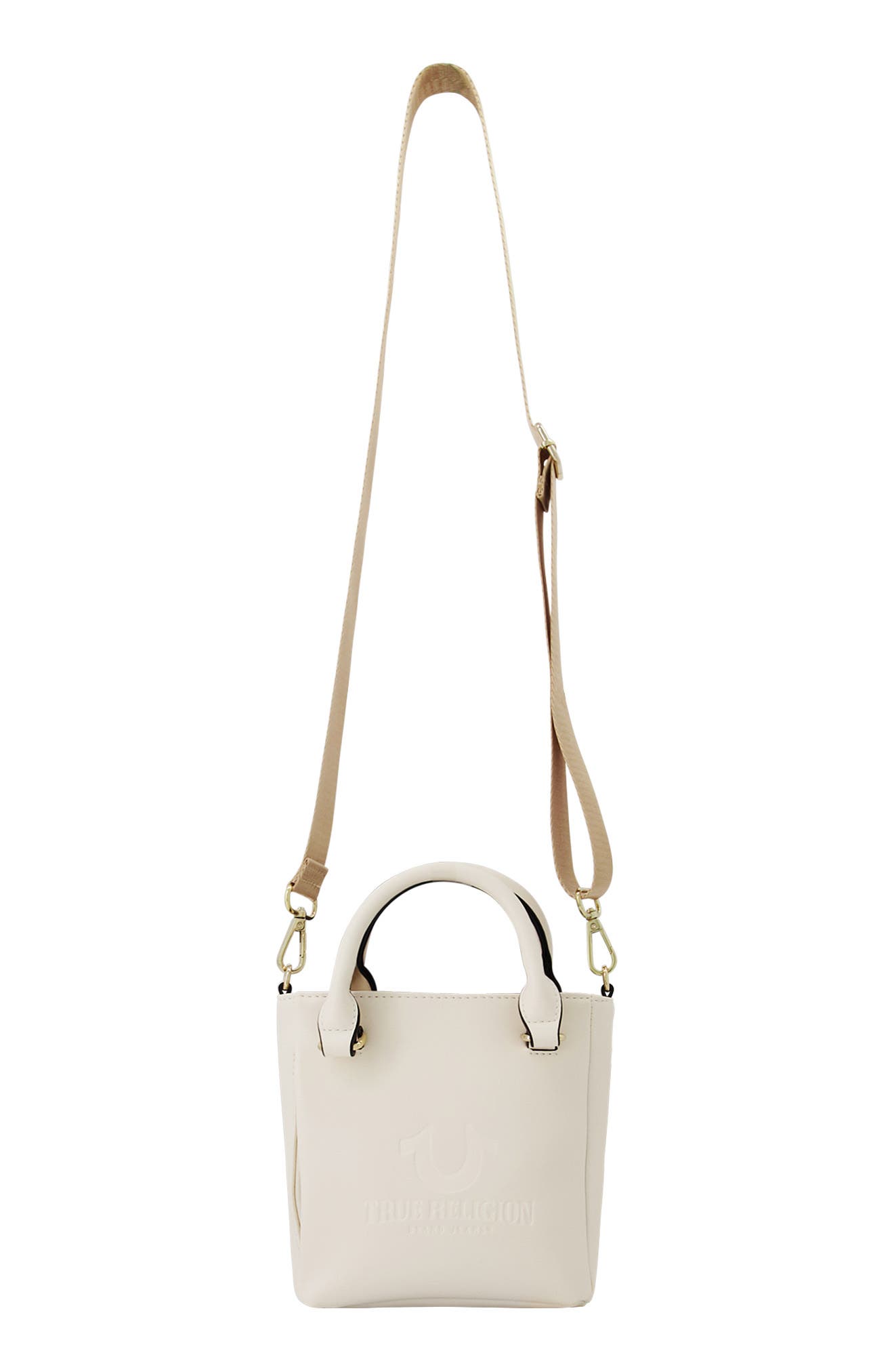 True Religion Mini Love Crossbody Bag, Alternate, color, Bone
