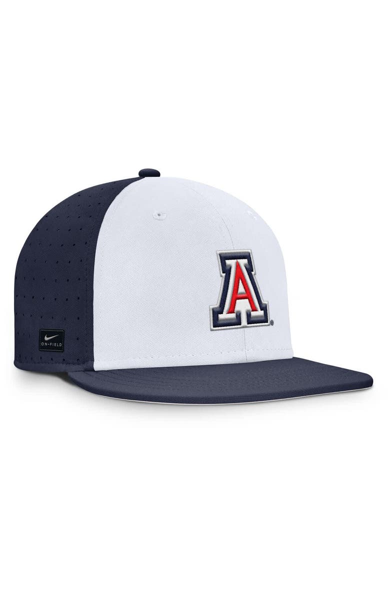 Nike Men's Nike White/Navy Arizona Wildcats On-Field Dugout True Performance Fitted Hat, Alternate, color, White