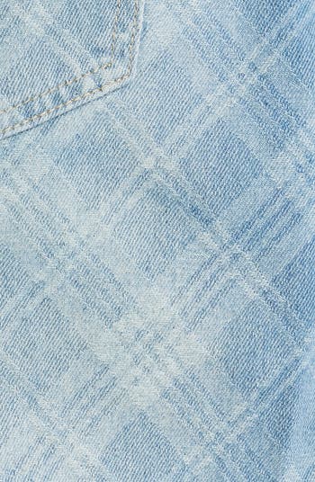 Xyla Plaid Denim Miniskirt