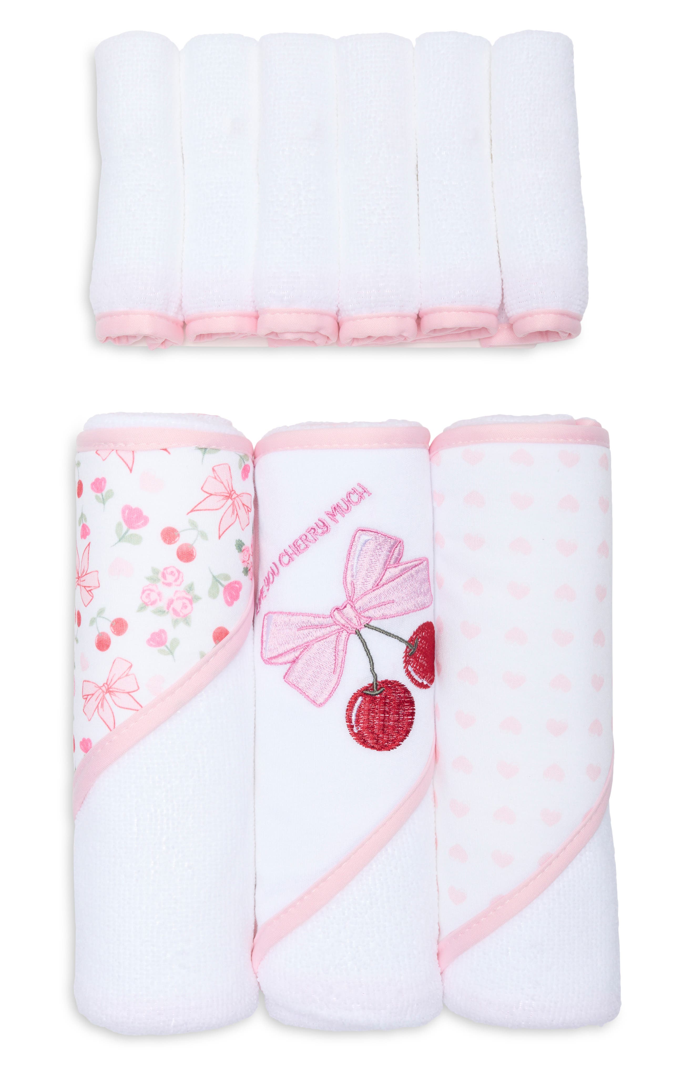 Cutie Pie Baby Bow & Cherries Bath Gift Set