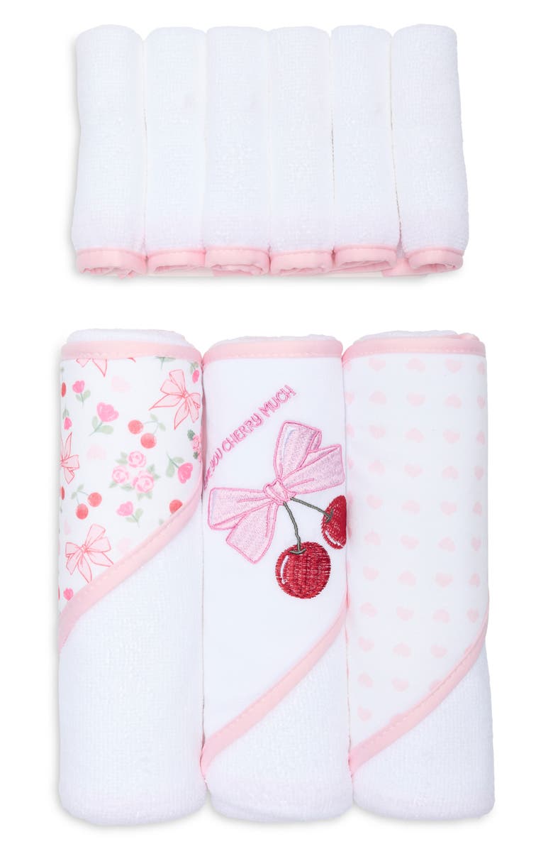 Cutie Pie Baby Bow & Cherries Bath Gift Set, Main, color, 
