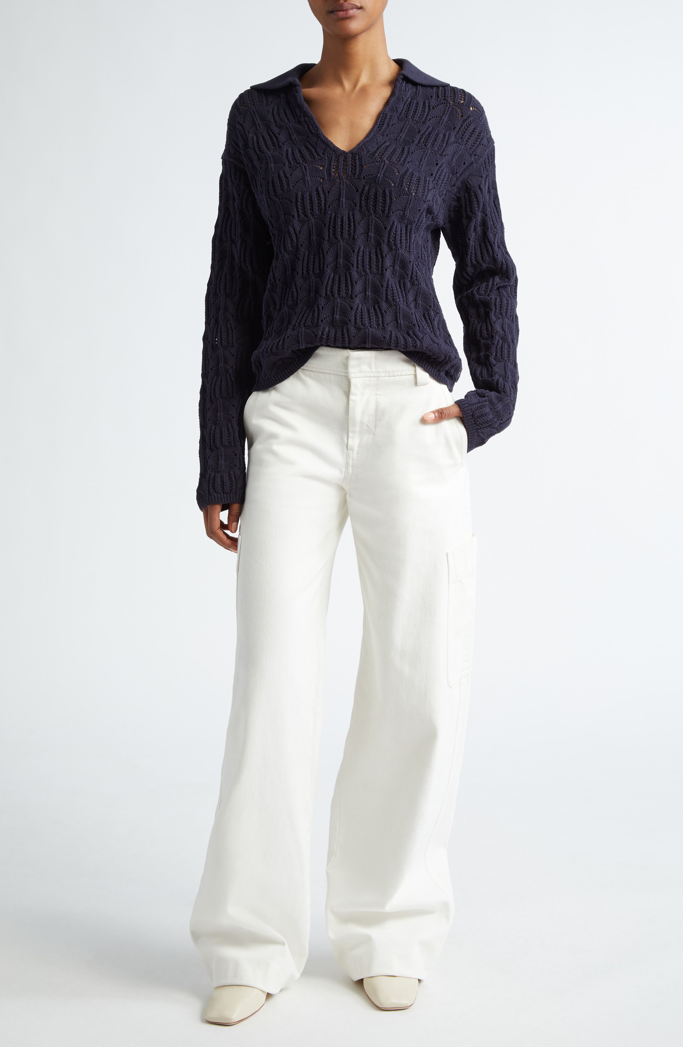 Baja Pointelle Sweater - image 2