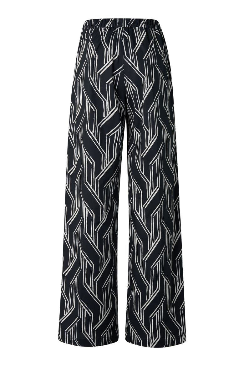 Pleated Trousers Gina, Alternate, color, Navy blue/white