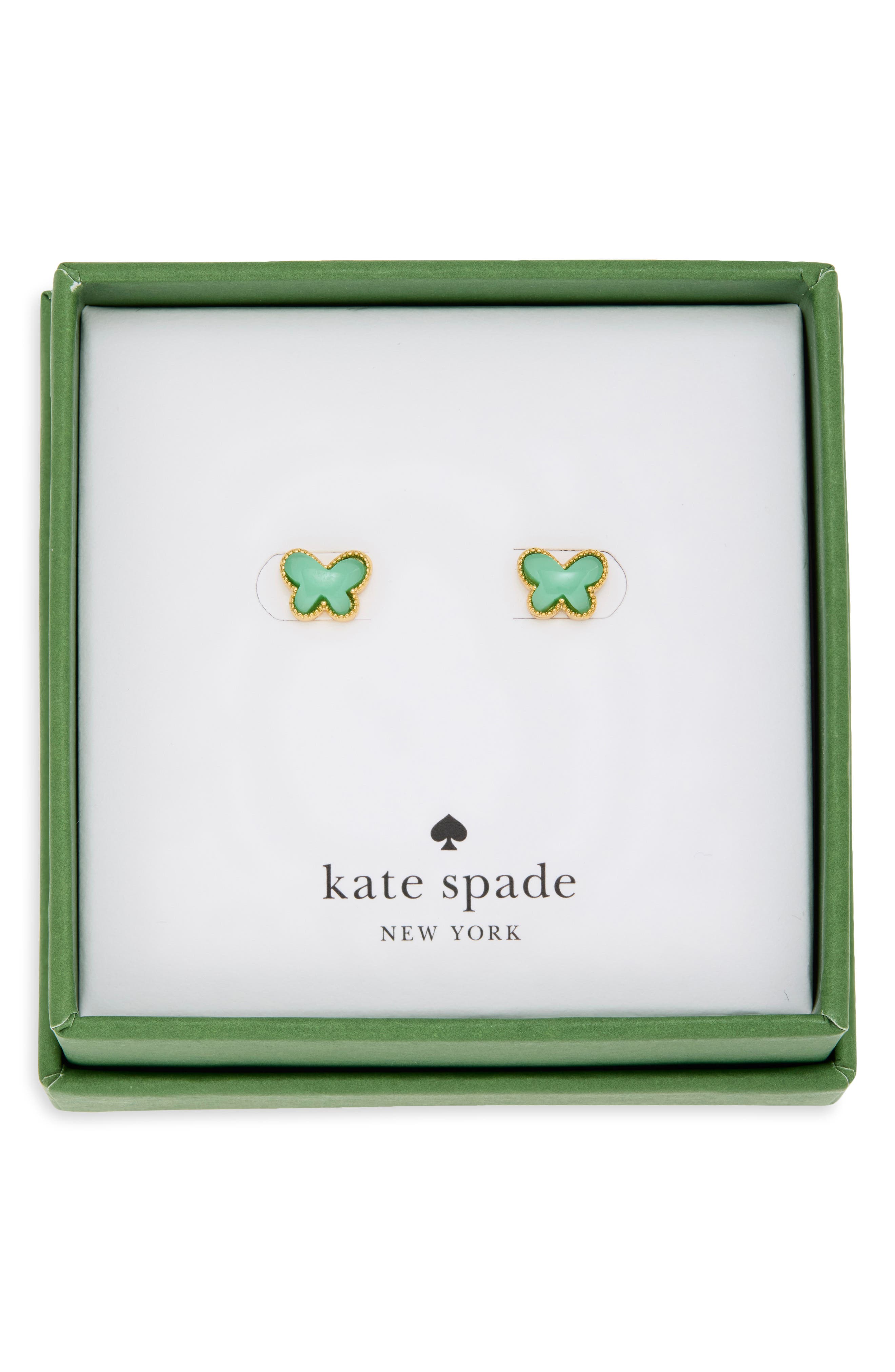 Stone Butterfly Stud Earrings