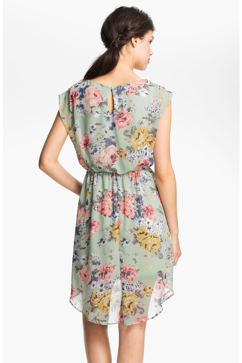 Dakota' Chiffon Dress, Alternate, color, MINT FLORAL