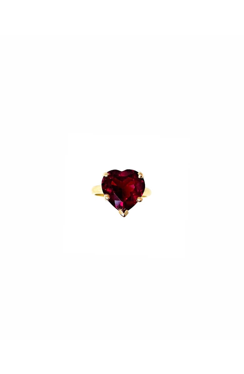 FRY POWERS Rainbow Heart Ring in Pink Tourmaline, Alternate, color, Pink Tourmaline