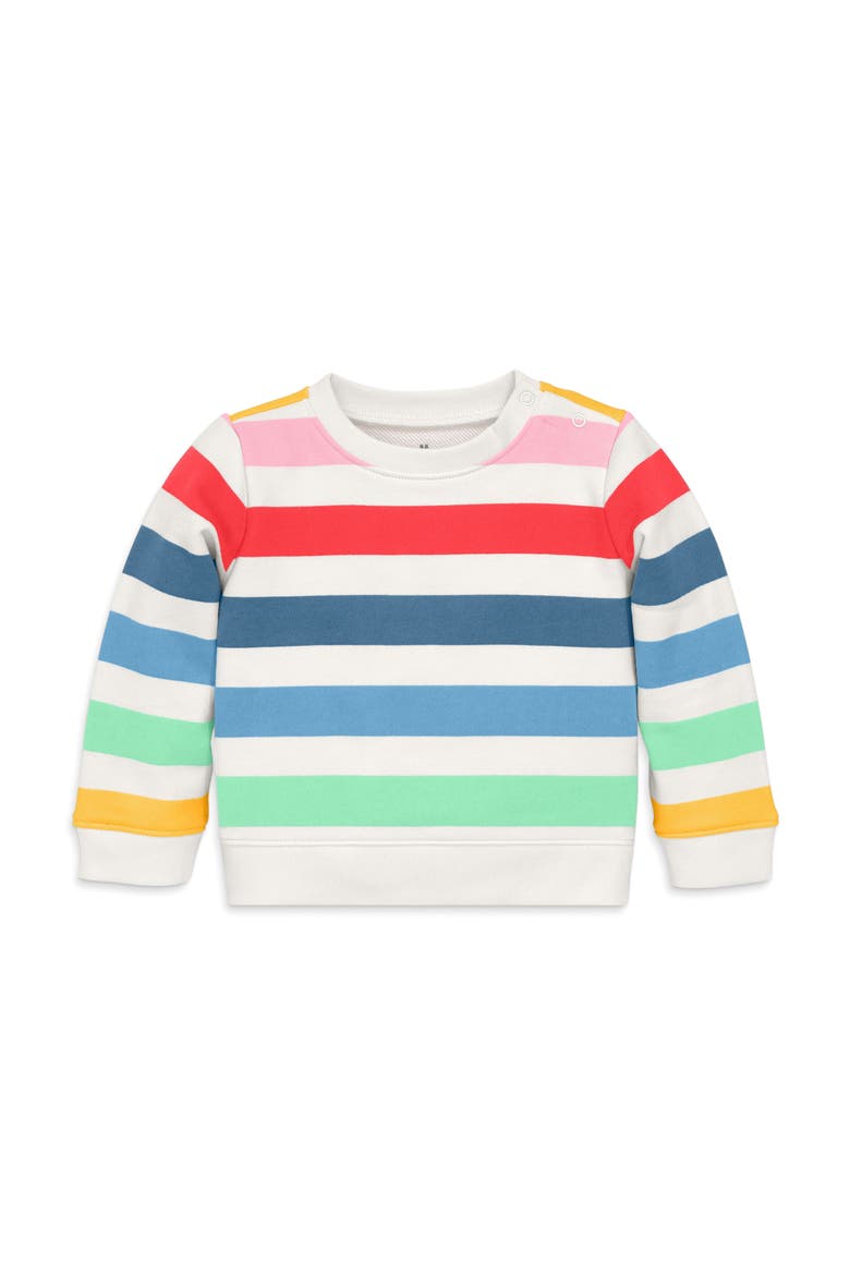 Baby Sweatshirt, Main, color, Ivory Rainbow Spring Blooms