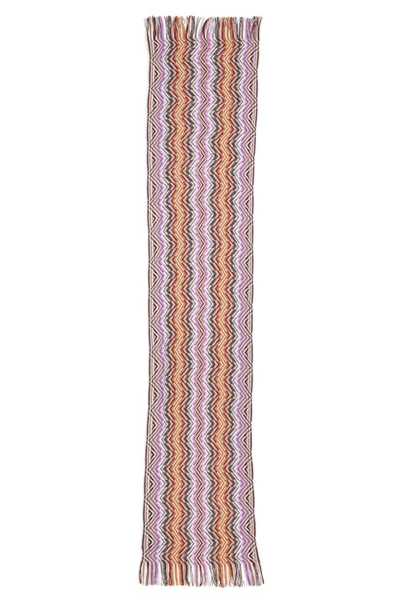 Scarf, Alternate, color, PINK/ BEIGE