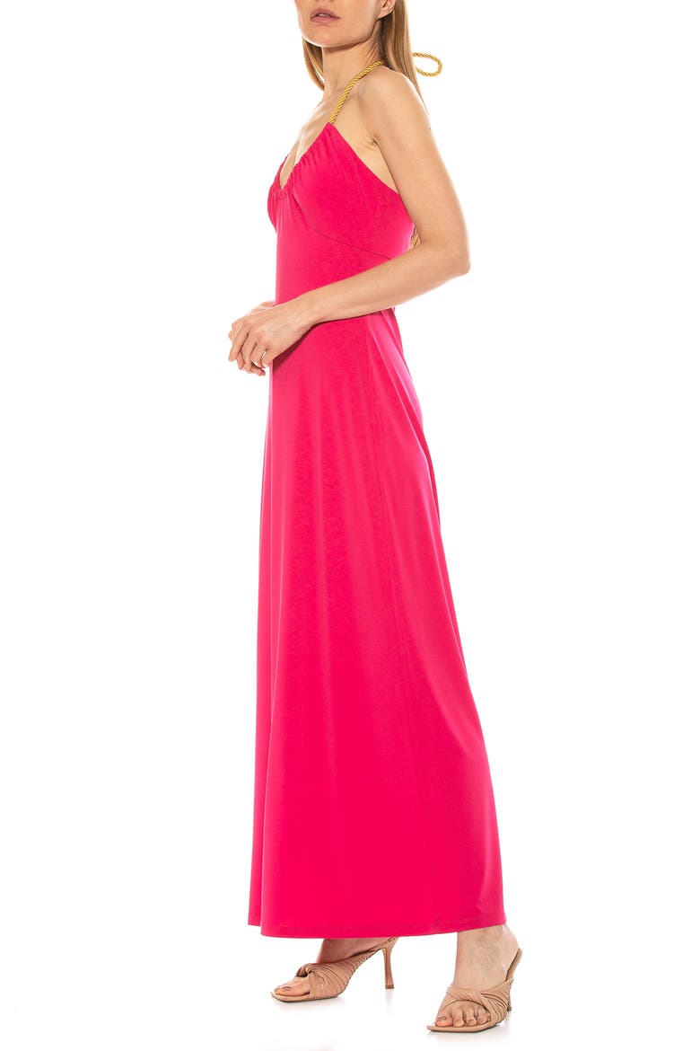 Selena Scoop Neck Maxi Dress, Alternate, color, HOT PINK
