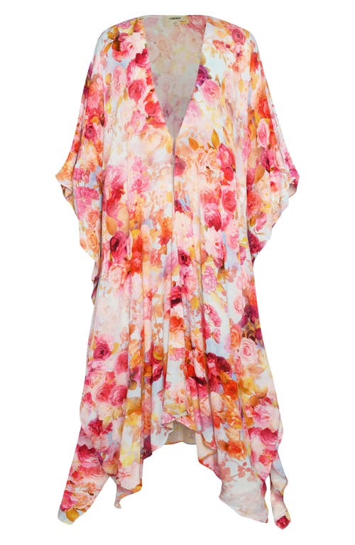 L Agence Kara Soft Cloud Maxi Kimono In Pink