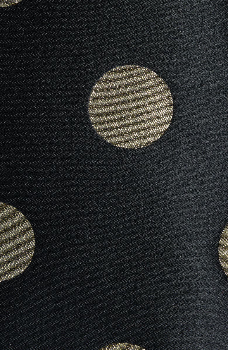 Valentino Garavani Polka Dot Ruffle Trim Shift Dress, Alternate, color, 