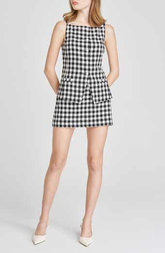 WAYF x Styled by COCO! Gracie Gingham Linen Blend Miniskirt