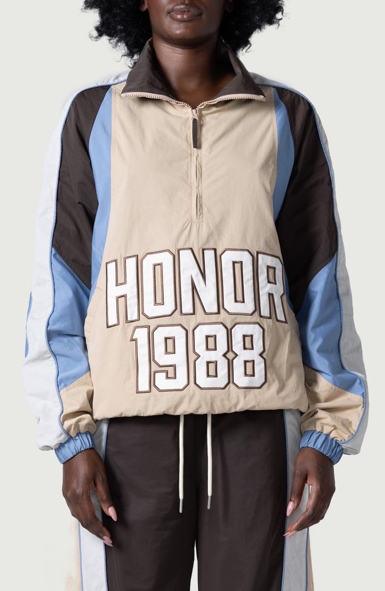 HONOR THE GIFT Oversize Colorblock Half Zip Pullover, Main, color, 