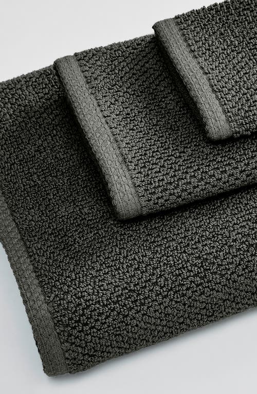 Woven & Weft Cotton 4-pack Textured Bath Towel Set In Midnight