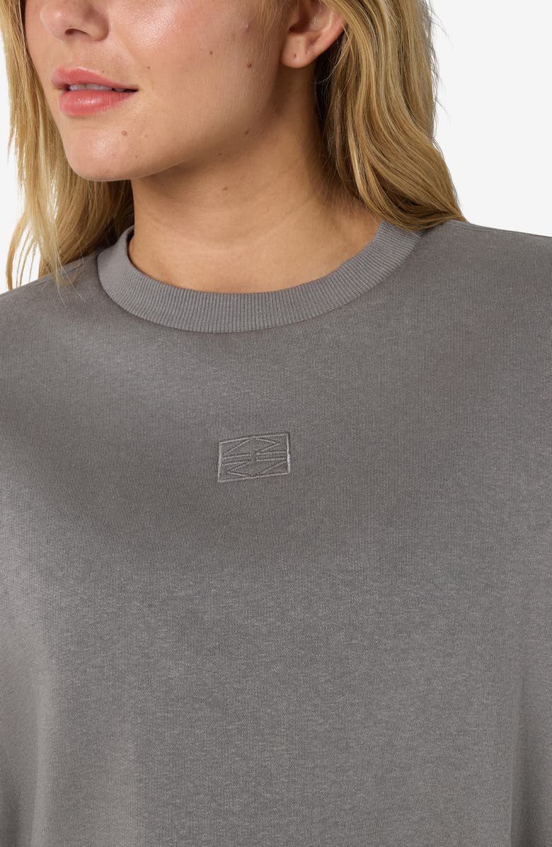 Noisy may Faith Organic Cotton Blend Jersey Sweatshirt, Alternate, color, Charcoal Gray Detail