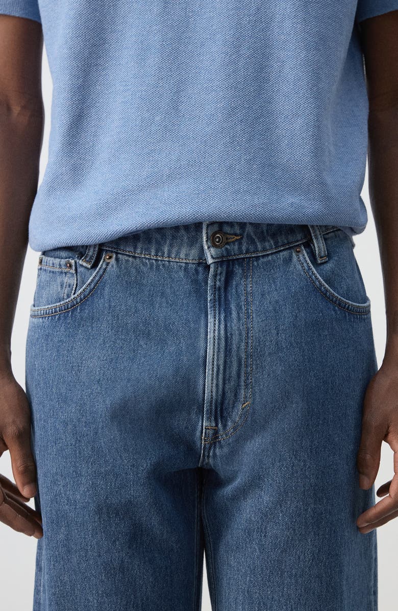 MANGO Relaxed Straight Leg Jeans, Alternate, color, Dark Blue