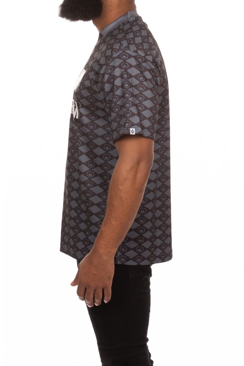 Frappe Short Sleeve Mesh V-Neck Jersey, Alternate, color, BLACK
