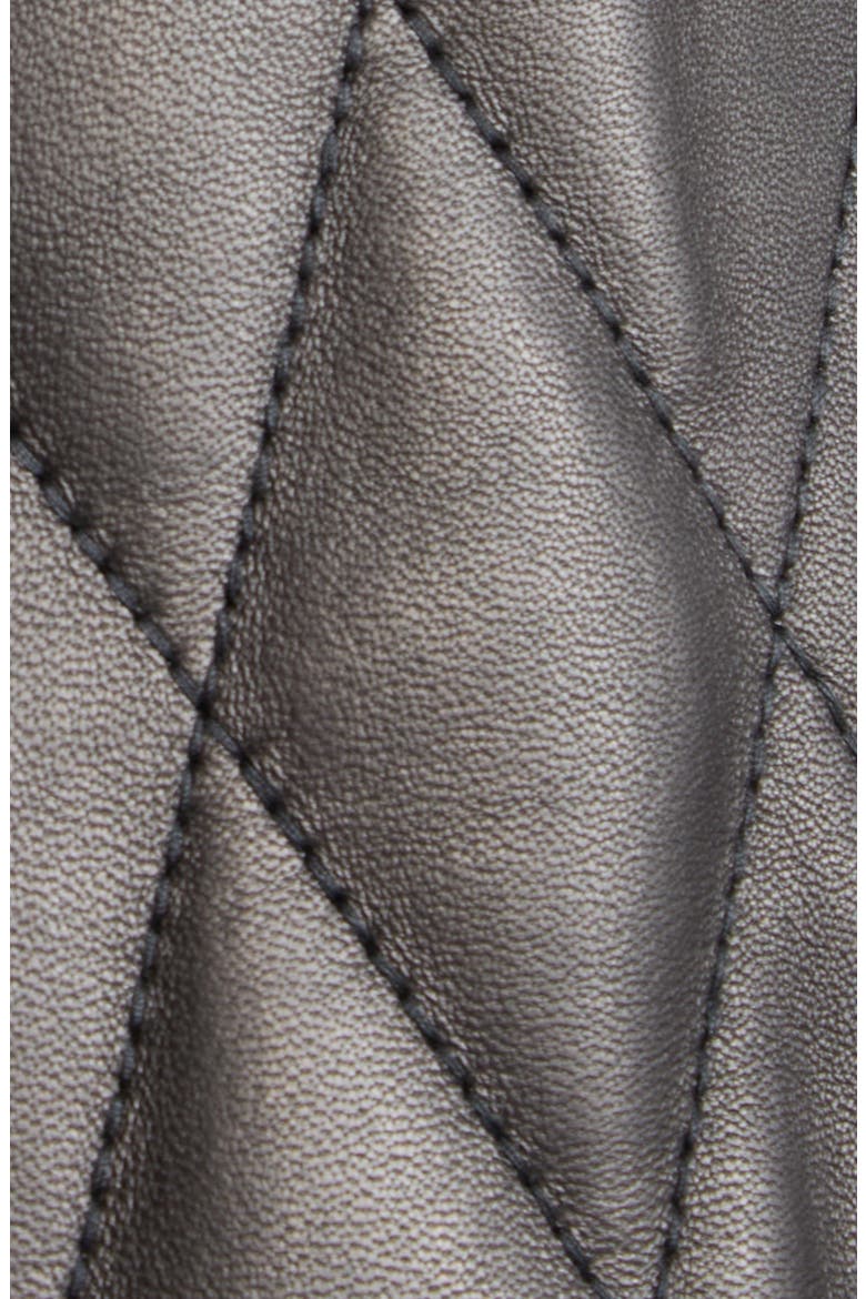 Quilted Leather Corset Minidress, Alternate, color, 0PA BLACK