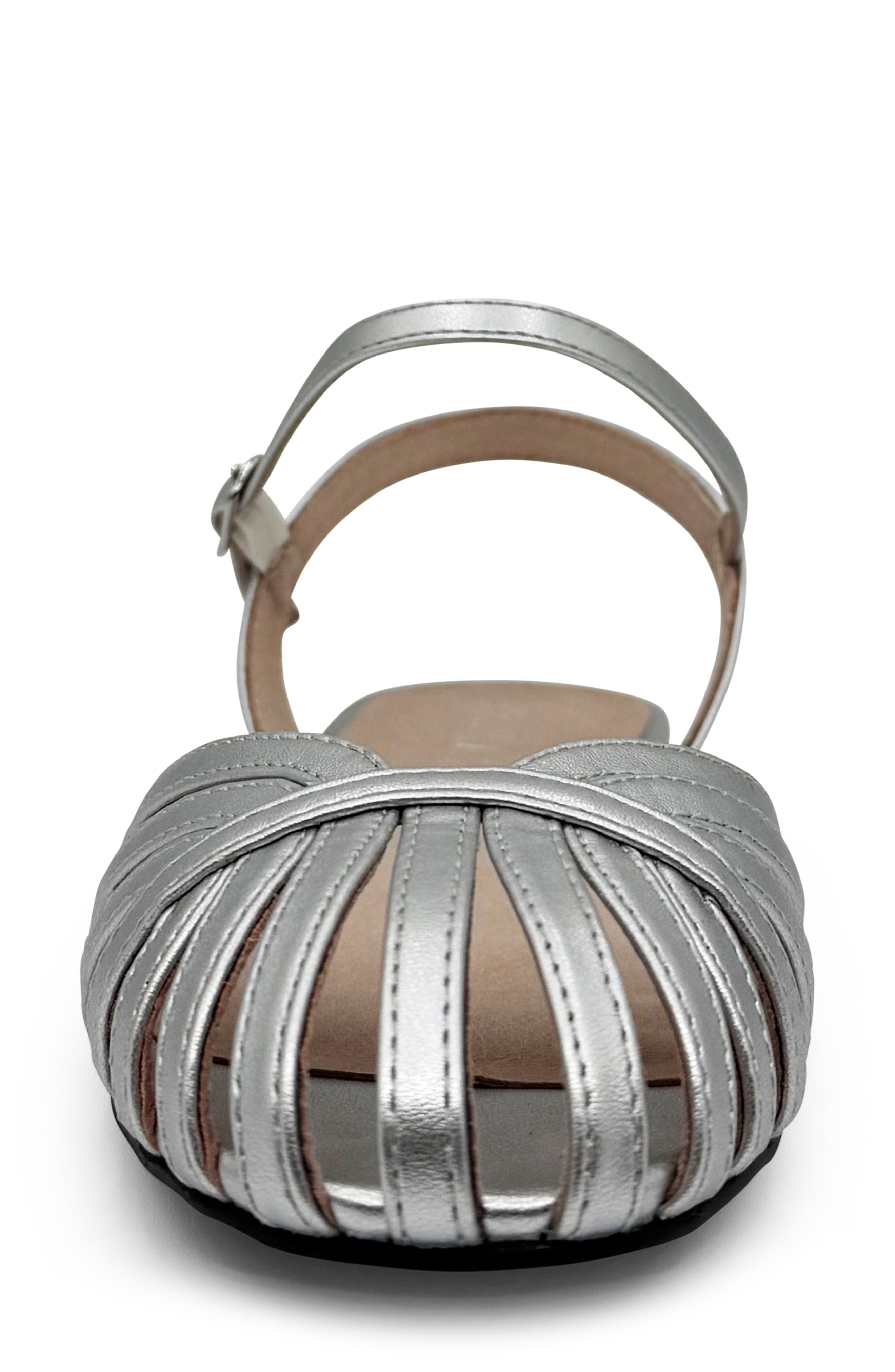 CHELSEA CREW Cage Ankle Sandal, Alternate, color, Silver Pu