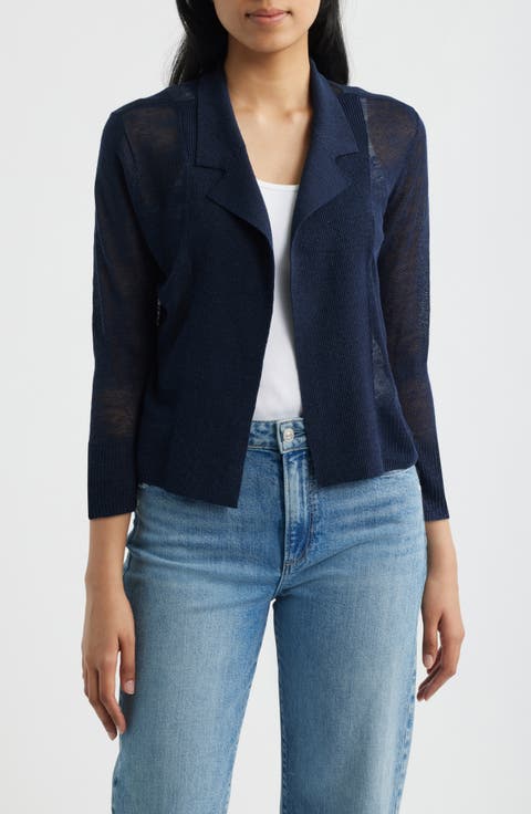 Featherknit Linen Blend Cardigan
