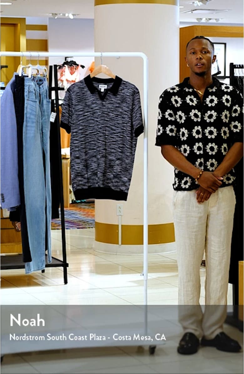 Space Dye Johnny Collar Polo Sweater, sales video thumbnail