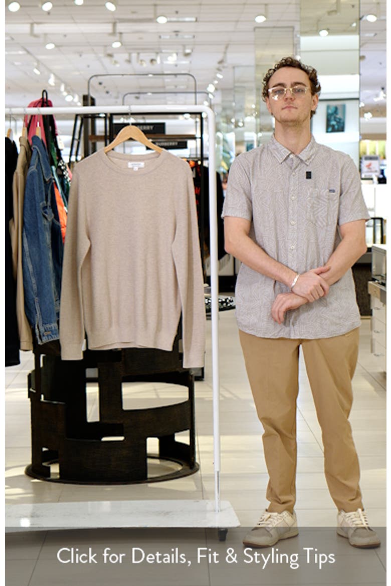 Two Tone Cotton & Cashmere Crewneck Sweater video