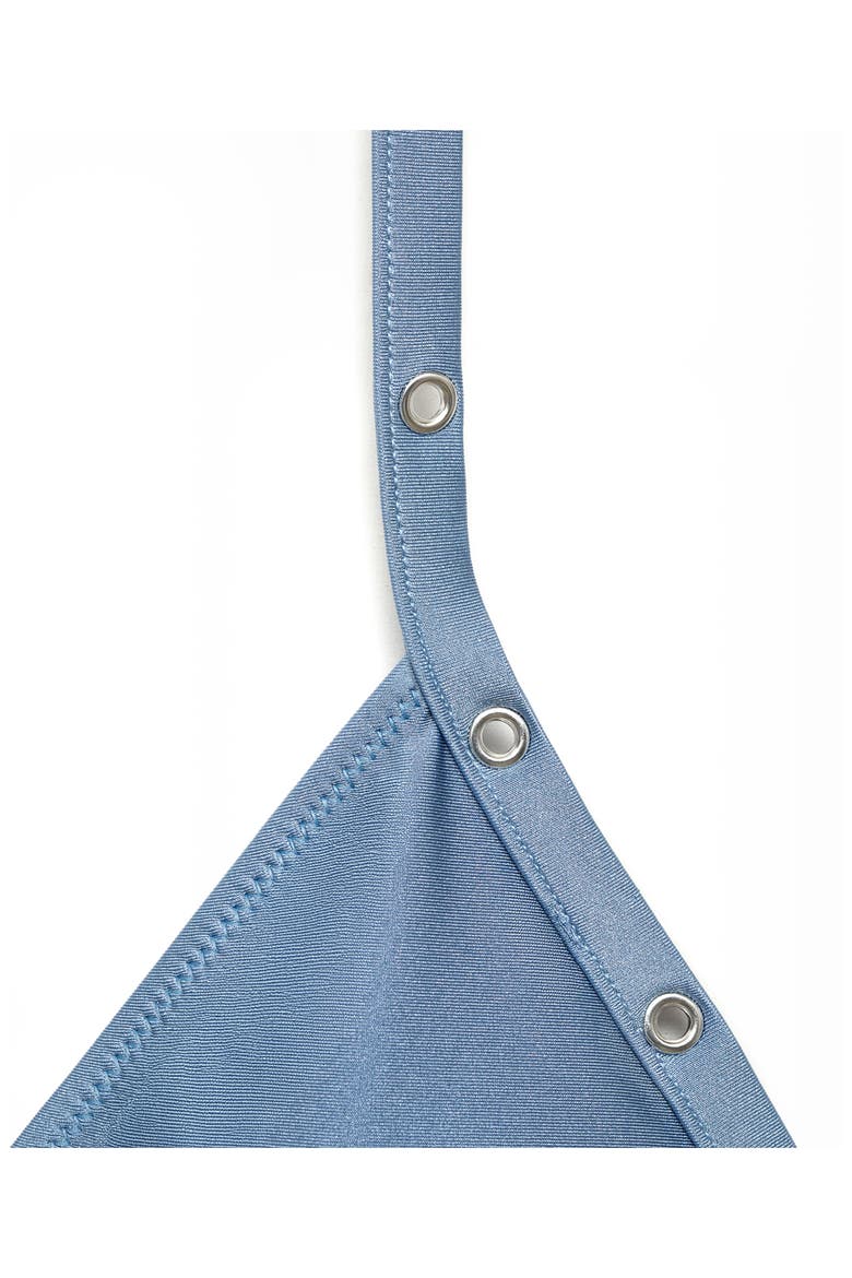Grommet Triangle Bikini Top, Alternate, color, SKY BLUE