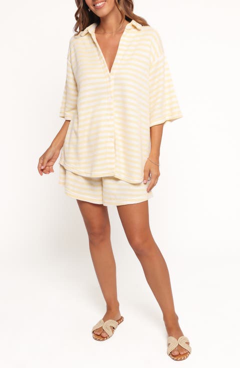 Sunny Knit Shirt & Shorts Set