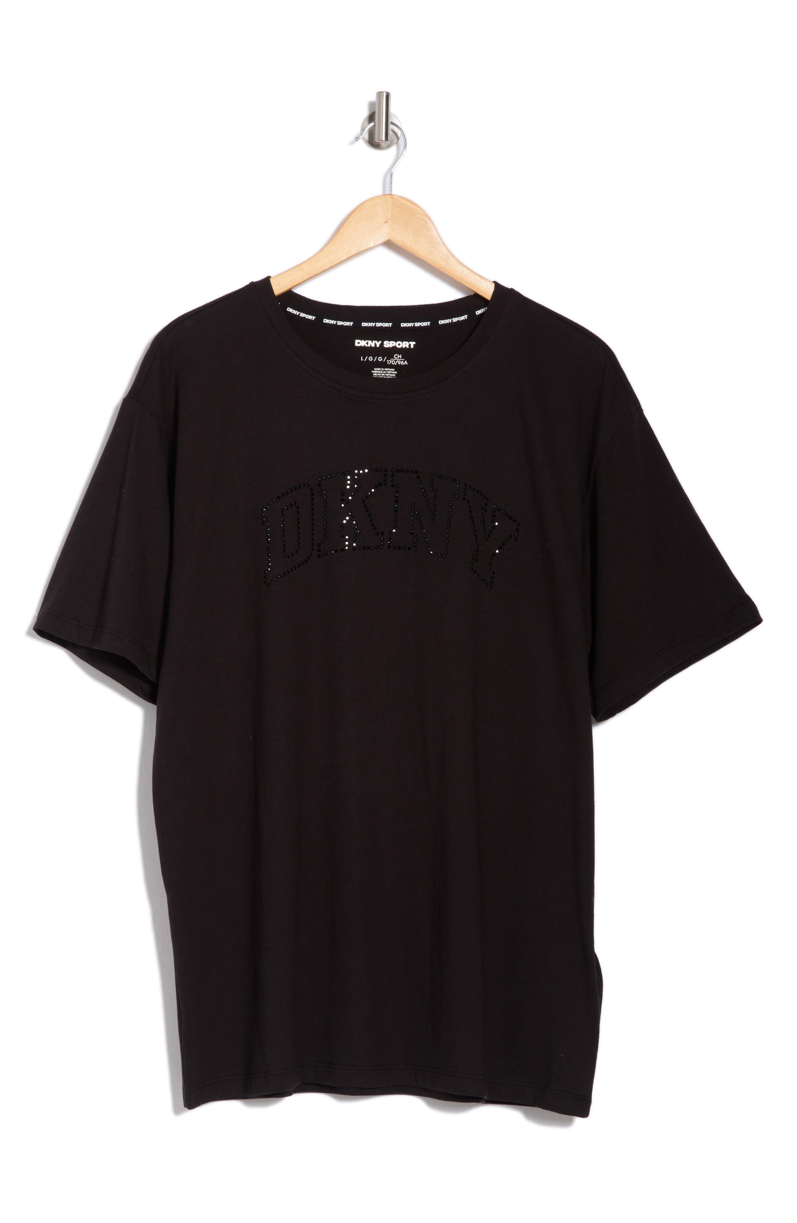 DKNY Varsity Rhinestone Logo T-Shirt