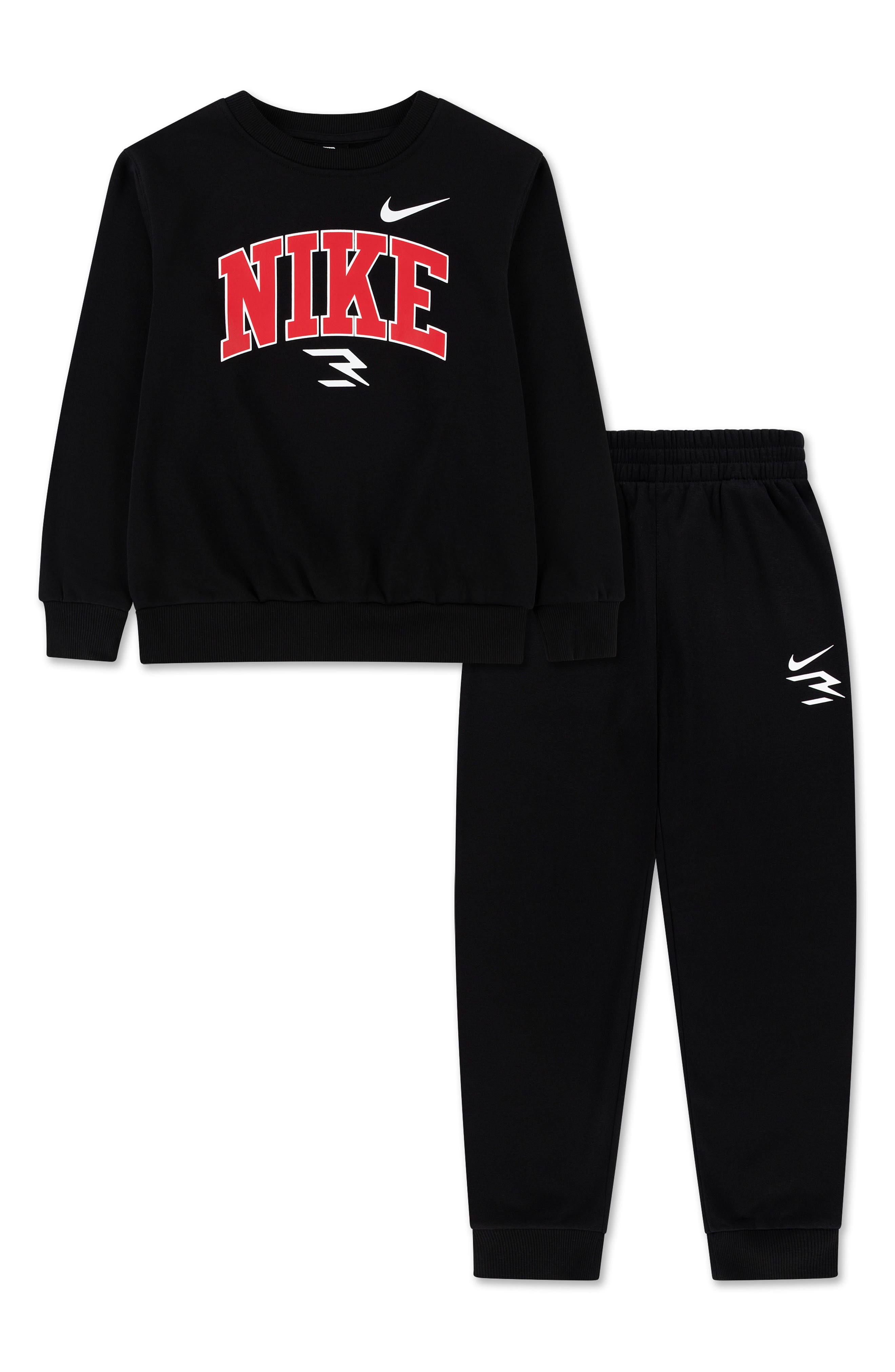 3 Brand Kids' Logo Fleece Sweatshirt & Joggers Set