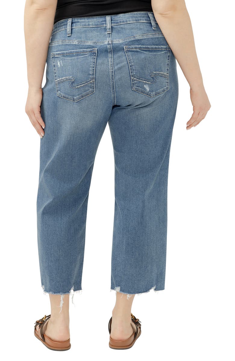 Silver Jeans Co. Chelsea Frayed Boyfriend Jeans, Alternate, color, 