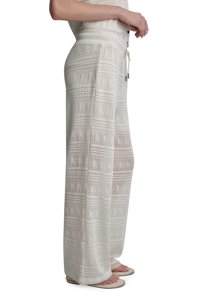Open Stitch Drawstring Pants, Alternate, color, COCONUT