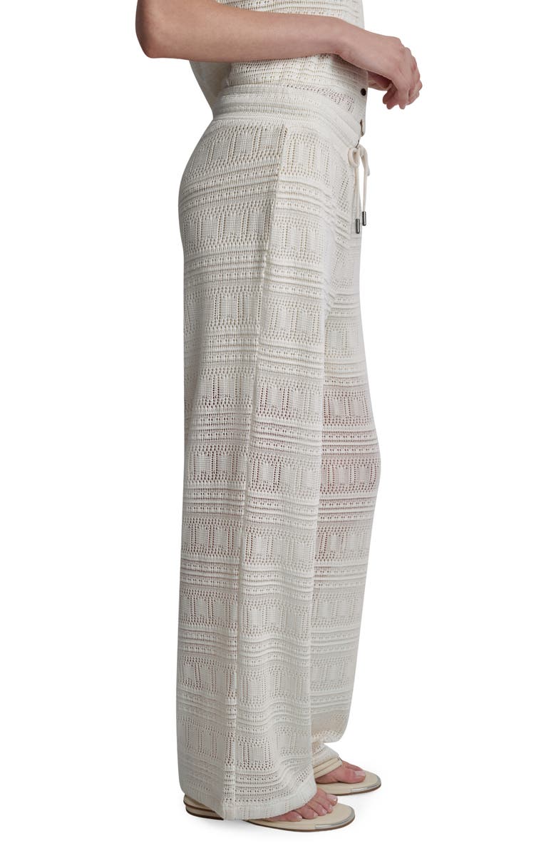 DKNY Open Stitch Drawstring Pants, Alternate, color, Coconut