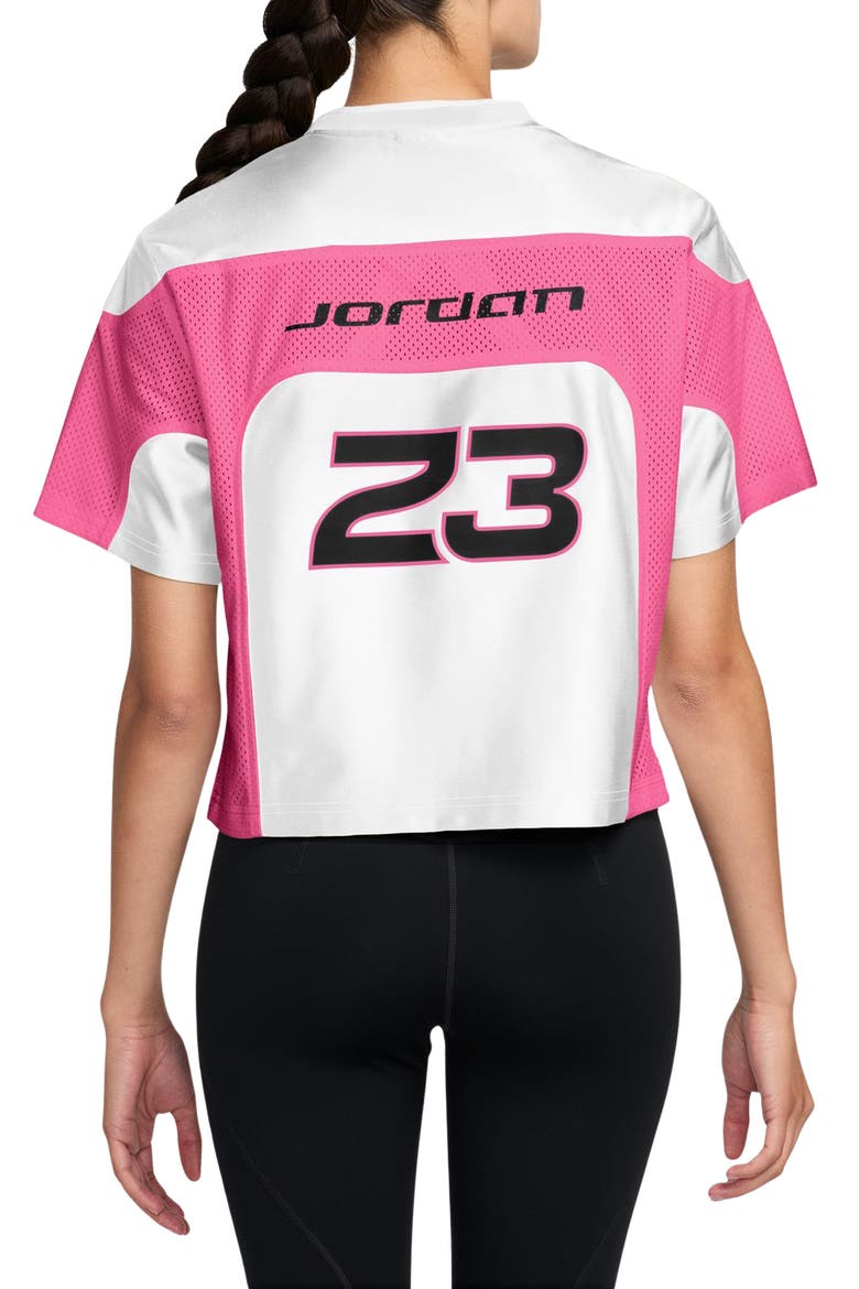 Crop Jersey Top, Alternate, color, 100 WHITE/BLACK