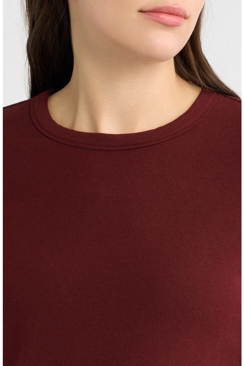 Long Sleeve Crewneck T-Shirt, Alternate, color, BURGUNDY