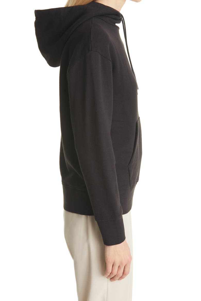 Essential Cotton Hoodie, Alternate, color, BLACK