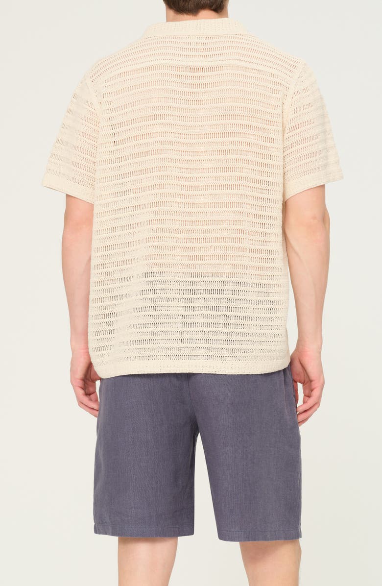 DL1961 Hugh Open Knit Linen Camp Shirt, Alternate, color, 