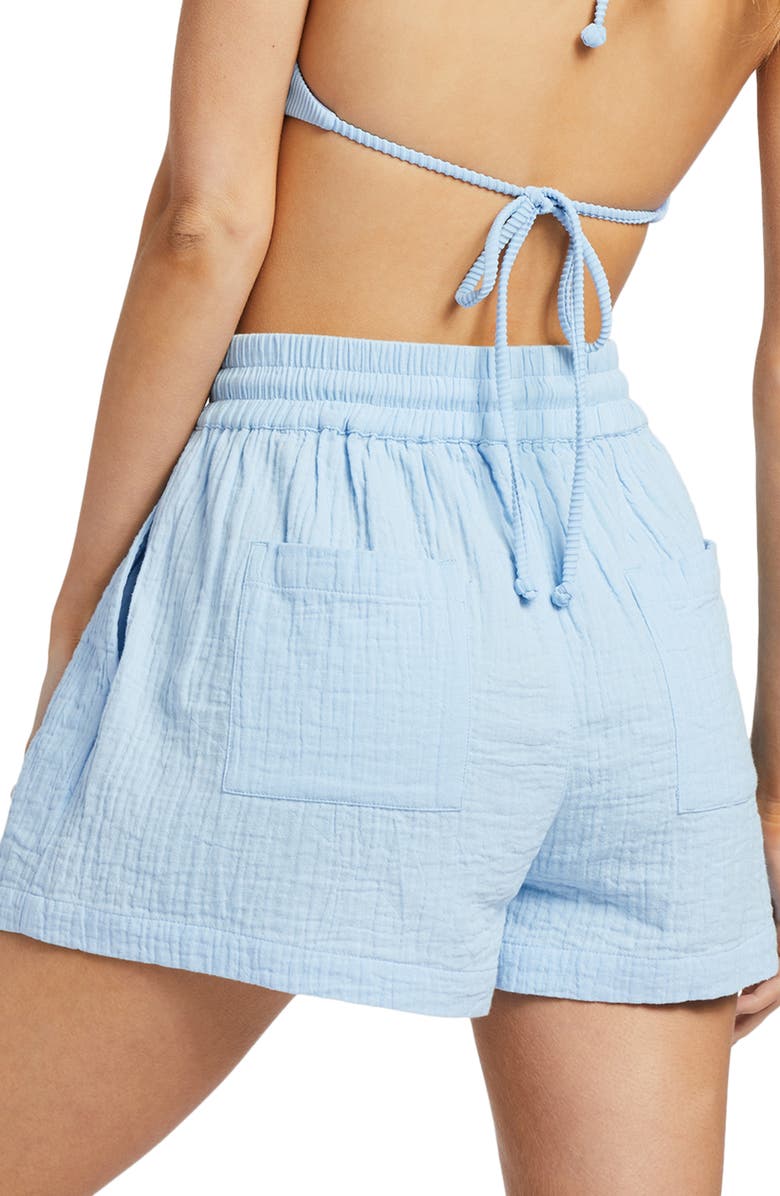 Billabong Cotton Gauze Cover-Up Shorts, Alternate, color, 