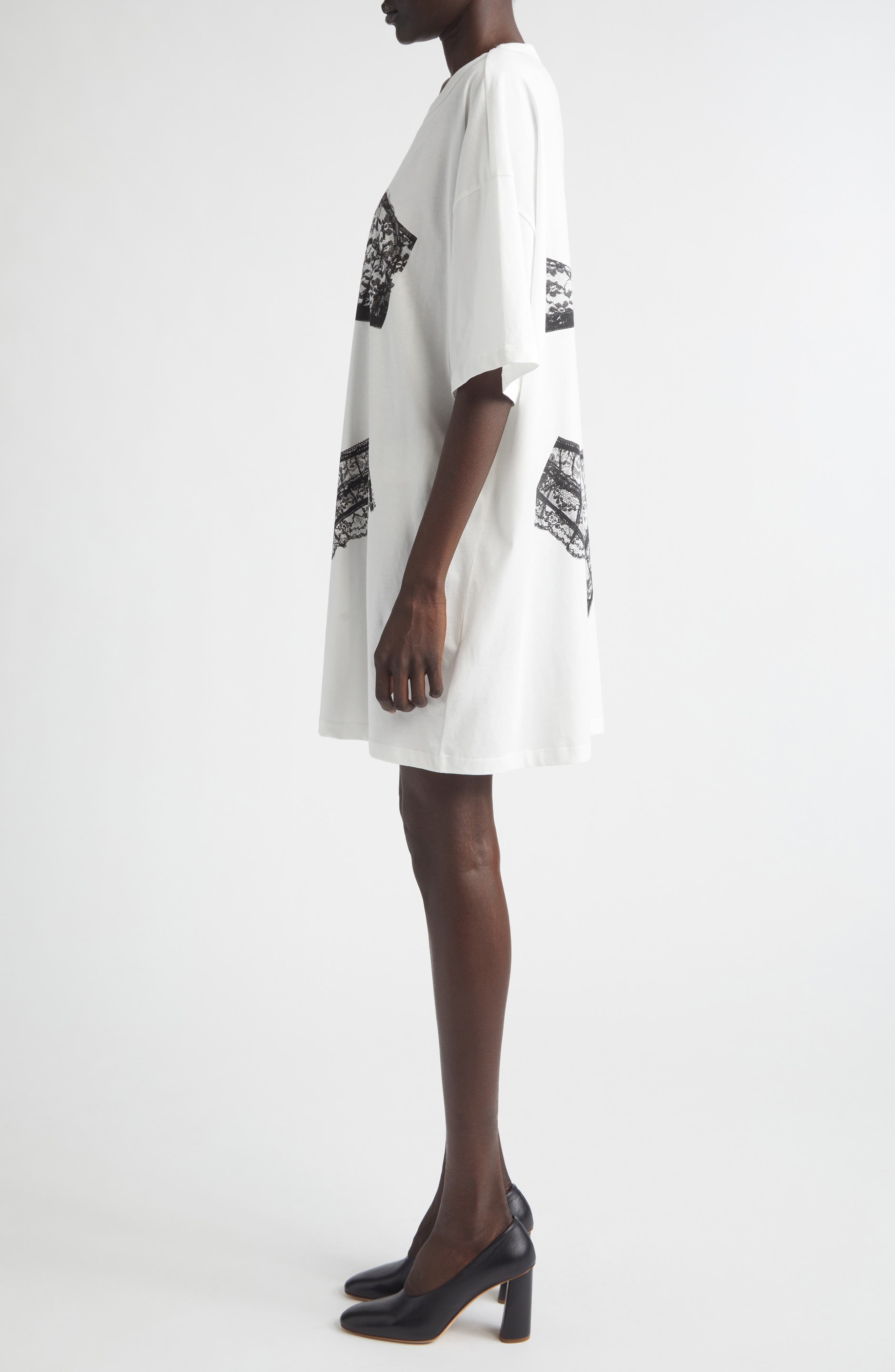 Trompe l'Oeil Lingerie Oversize T-Shirt (Women) | Nordstrom