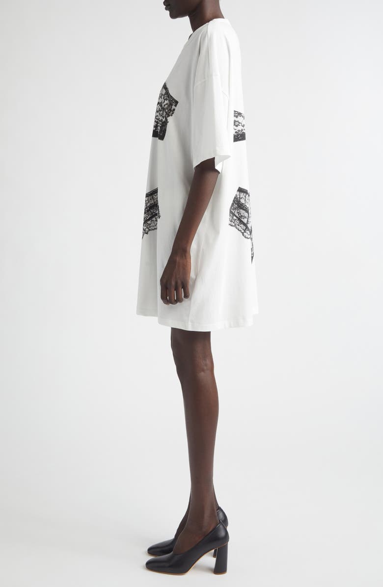 Vaquera Trompe l'Oeil Lingerie Oversize T-Shirt, Alternate, color, White