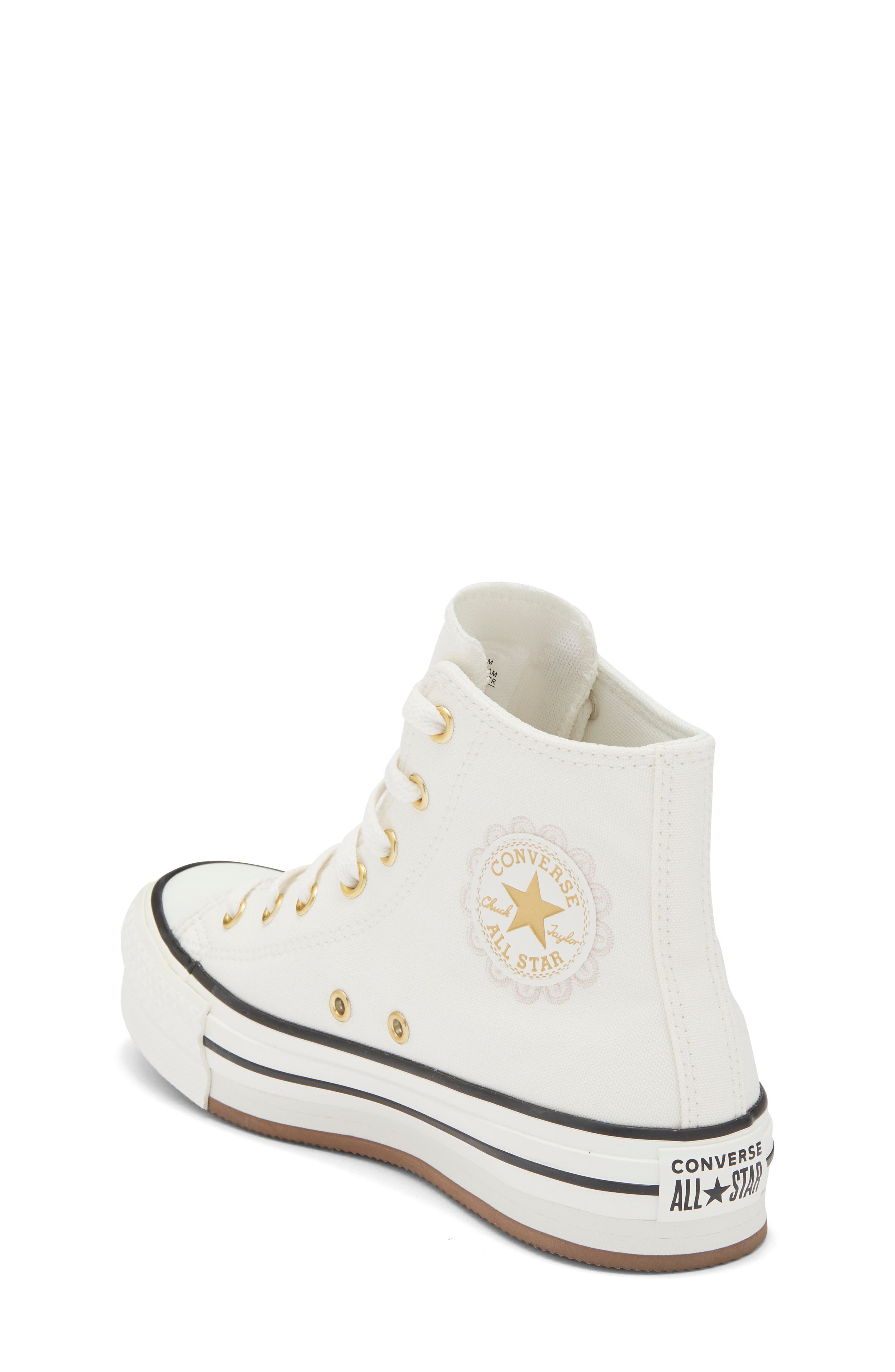 Kids' Chuck Taylor® All Star® Lift Platform High Top Sneaker, Alternate, color, VINTAGE WHITE/ VINTAGE WHITE
