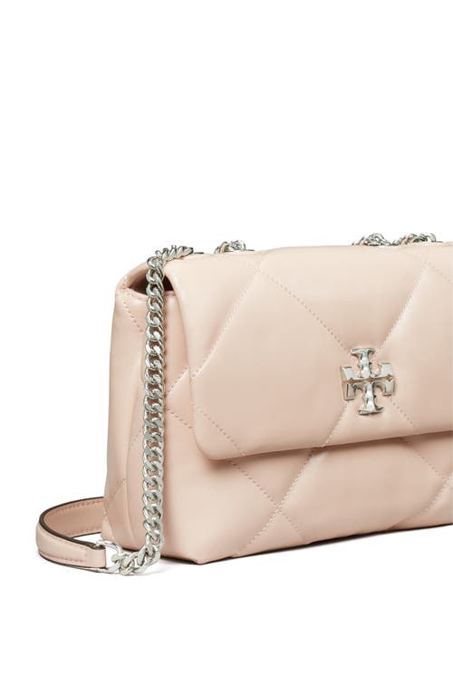 Tory Burch Small Kira Diamond Quilted Convertible Leather Shoulder Bag In Soft Pink