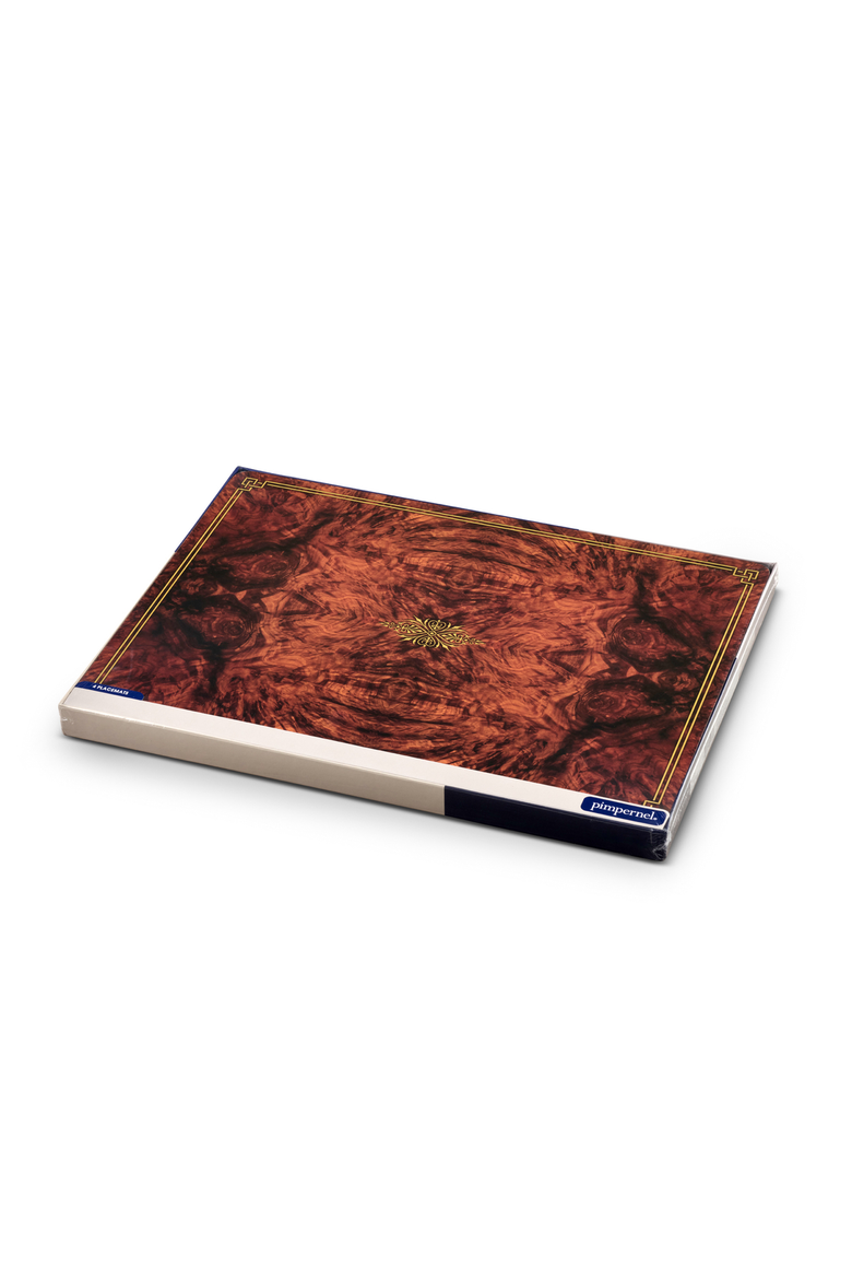 Walnut Burlap Set of 4 Cork Back Placemats, Alternate, color, Walnut