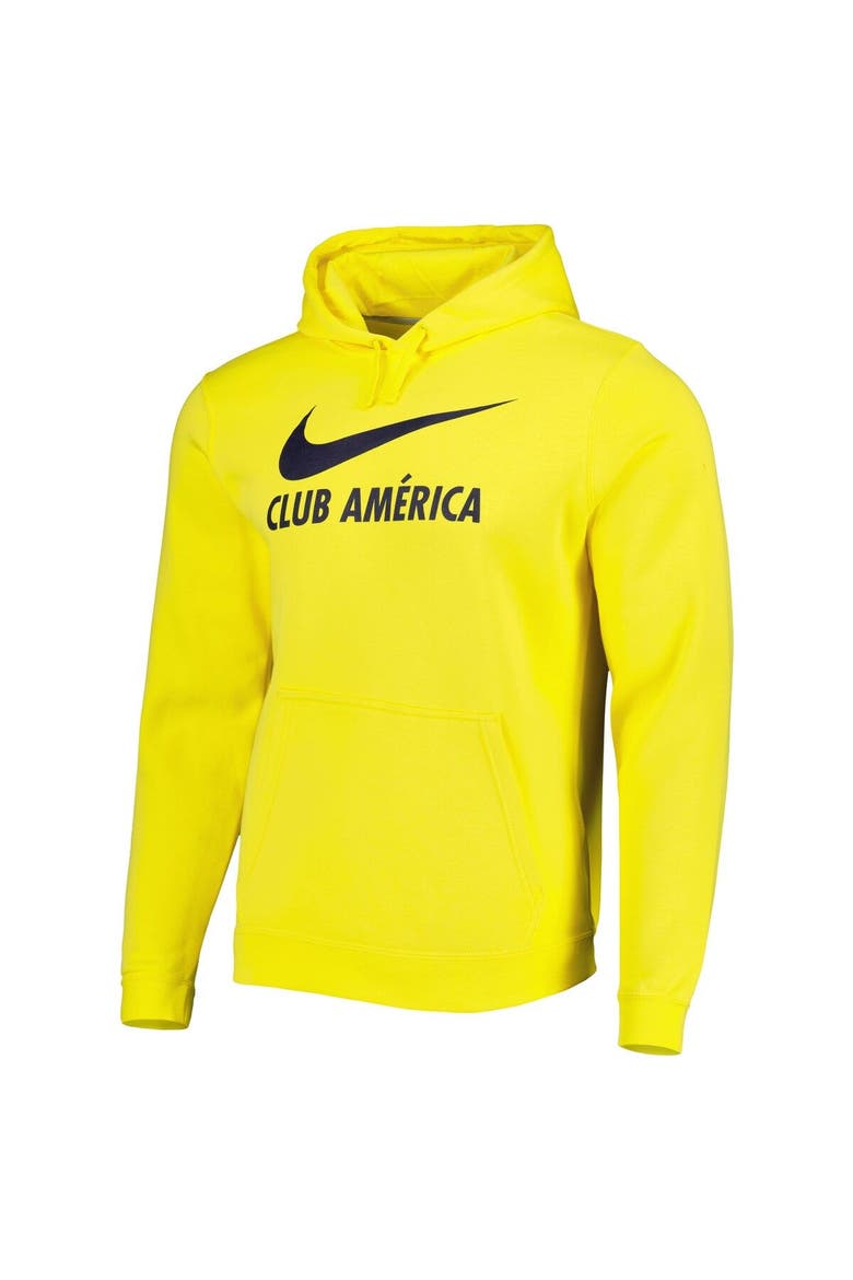 Men's Nike Yellow Club America Lockup Club Pullover Hoodie, Alternate, color, Yellow