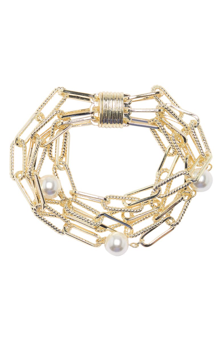 Juvell MESHMERISE Multi Layered Chain Bracelet, Main, color,