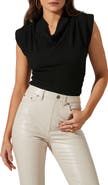 ASTR the Label Power Shoulder Pleat Tank